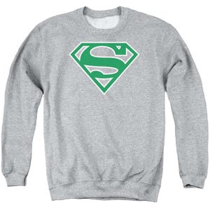 Superman Green And White Shield Sweatshirt