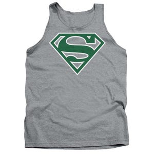 Superman Green And White Shield Tank Top