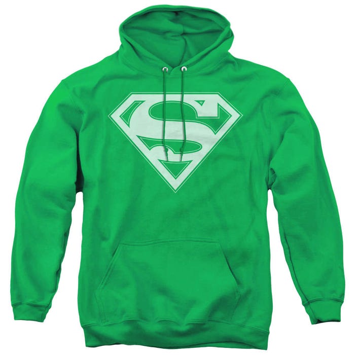 Superman Green Shield With White Hoodie