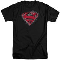 Superman Hardcore Noir Shield Tall T-Shirt