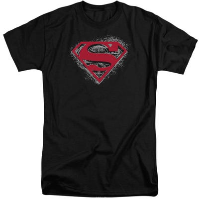 Superman Hardcore Noir Shield Tall T-Shirt