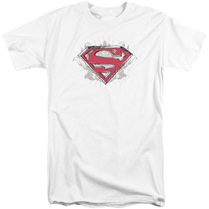 Superman Hastily Drawn Shield Tall T-Shirt