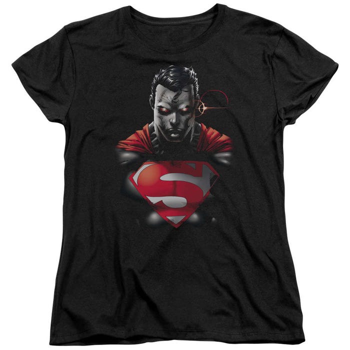 Superman Heat Vision Charged Womens T-Shirt