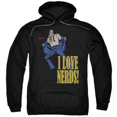 Superman I Love Nerds Hoodie