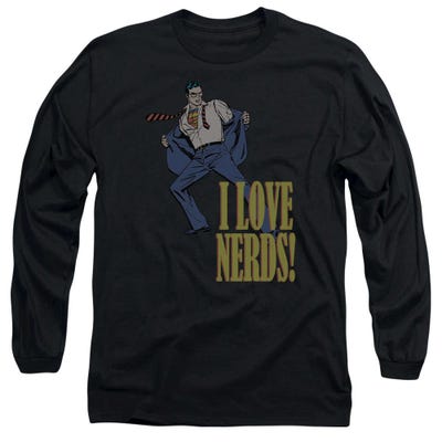 Superman I Love Nerds Long Sleeve Shirt