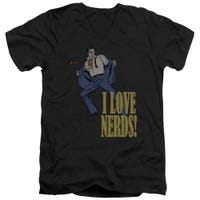 Superman I Love Nerds V-Neck T-Shirt