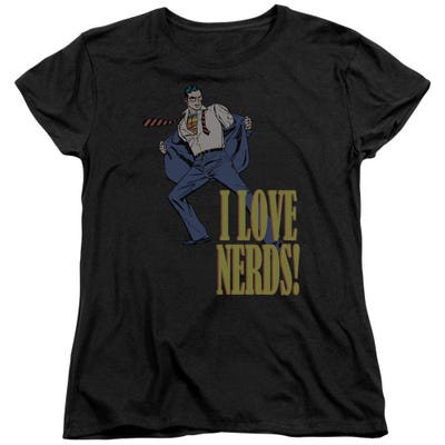 Superman I Love Nerds Womens T-Shirt