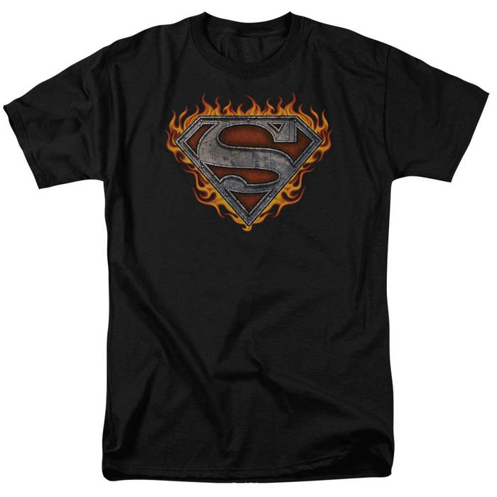Superman Iron Fire Shield T-Shirt