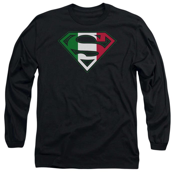 Superman Italian Shield Long Sleeve Shirt