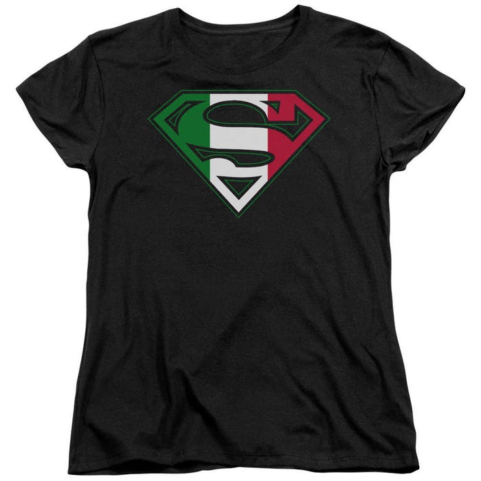 Superman Italian Shield Womens T-Shirt