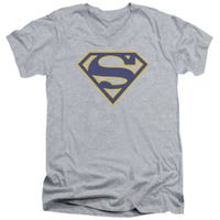 Superman Maize And Blue Shield V-Neck T-Shirt