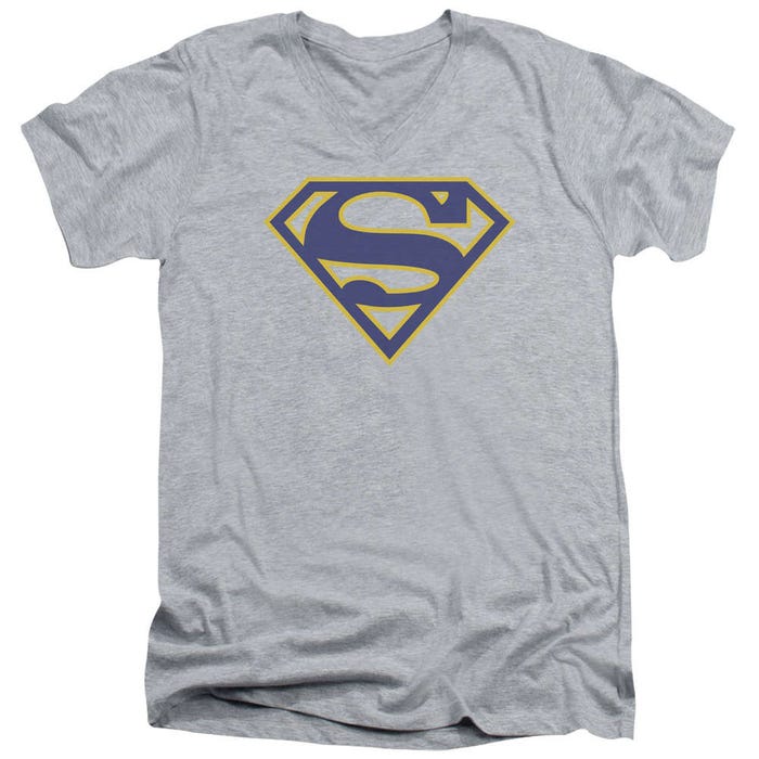 Superman Maize And Blue Shield V-Neck T-Shirt
