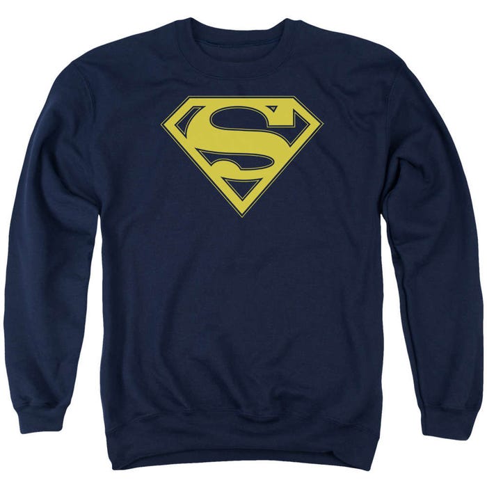 Superman Maize Shield Blue Trim Sweatshirt