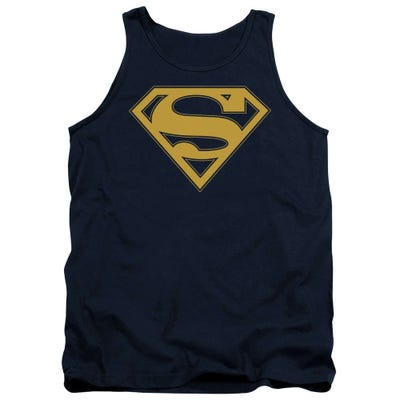 Superman Maize Shield Blue Trim Tank Top