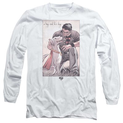 Superman Mans Best Friend Long Sleeve Shirt