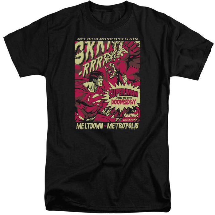 Superman Metropolis Meltdown Tall T-Shirt