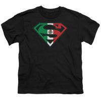 Superman Mexican Flag Shield Kids T-Shirt