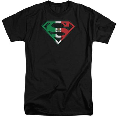 Superman Mexican Flag Shield Tall T-Shirt