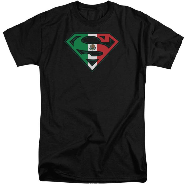 Superman Mexican Flag Shield Tall T-Shirt