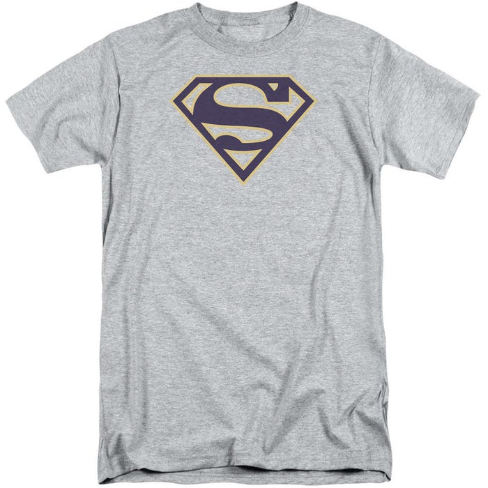 Superman Navy and Gold Shield Tall T-Shirt