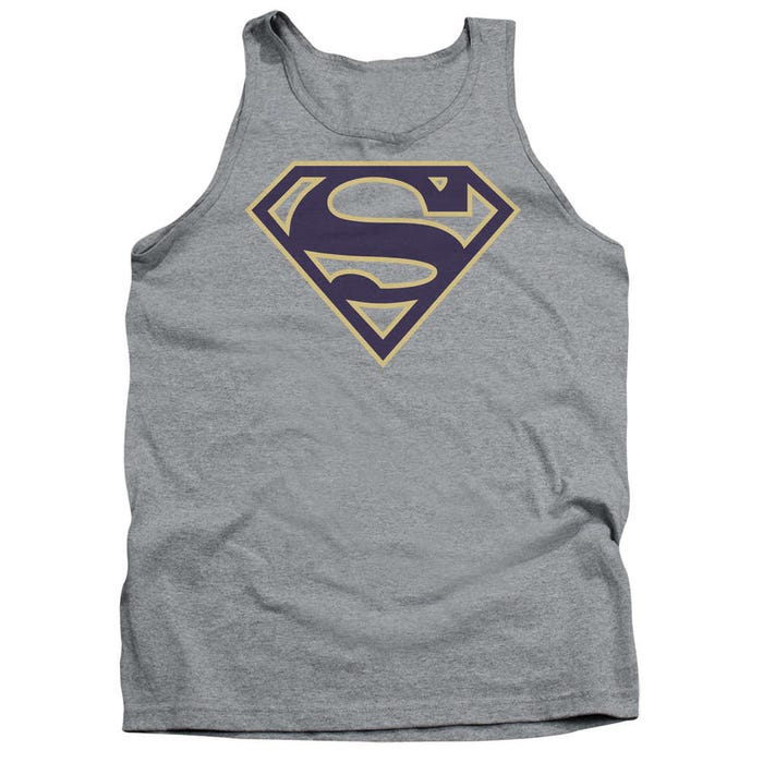 Superman Navy and Gold Shield Tank Top