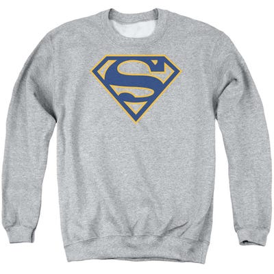 Superman Navy And Orange Shield Sweatshirt