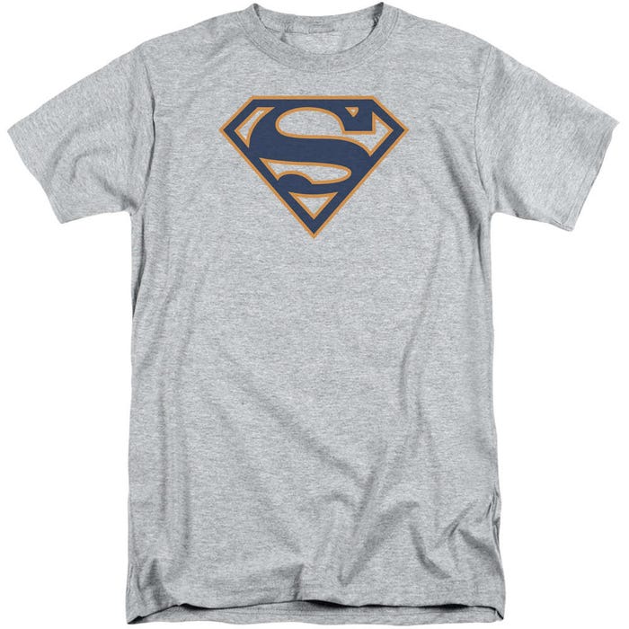 Superman Navy And Orange Shield Tall T-Shirt