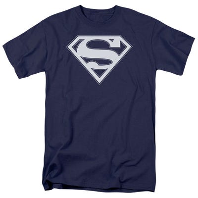 Superman Navy And White Shield T-Shirt