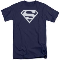 Superman Navy And White Shield Tall T-Shirt