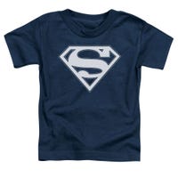 Superman Navy And White Shield Toddler T-Shirt