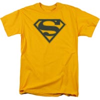 Superman Navy Shield Gold Trim T-Shirt
