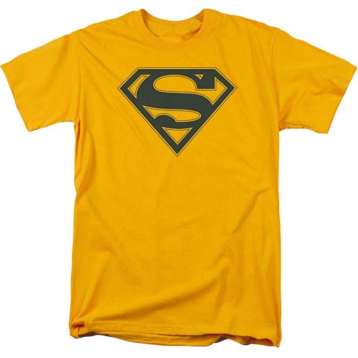 Superman Navy Shield Gold Trim T-Shirt