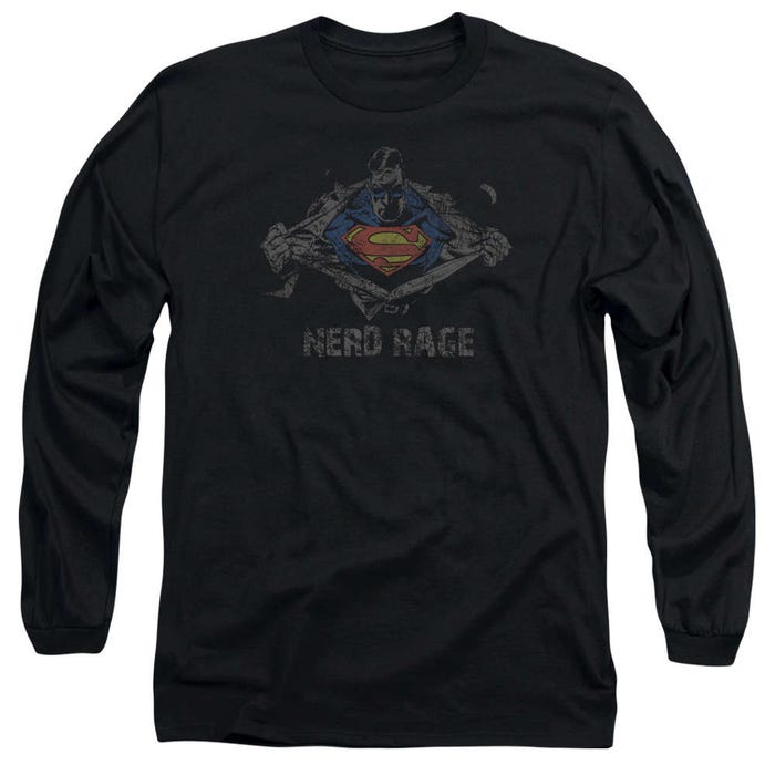 Superman Nerd Rage Long Sleeve Shirt