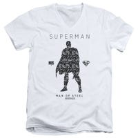 Superman Paisley Silhouette V-Neck T-Shirt