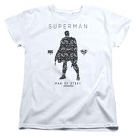 Superman Paisley Silhouette Womens T-Shirt