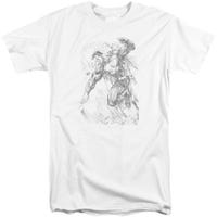 Superman Pencil City To Space Tall T-Shirt