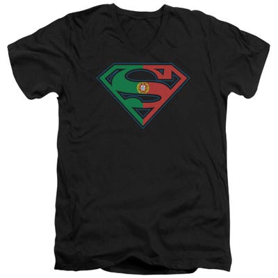 Superman Portugal Shield V-Neck T-Shirt