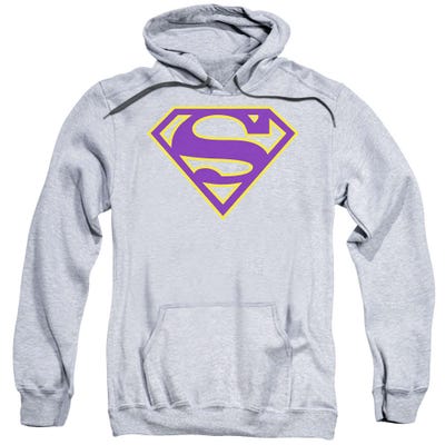 Superman Purple And Gold Shield Hoodie