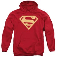 Superman Red And Gold Shield Hoodie