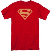 Superman Red And Gold Shield Tall T-Shirt