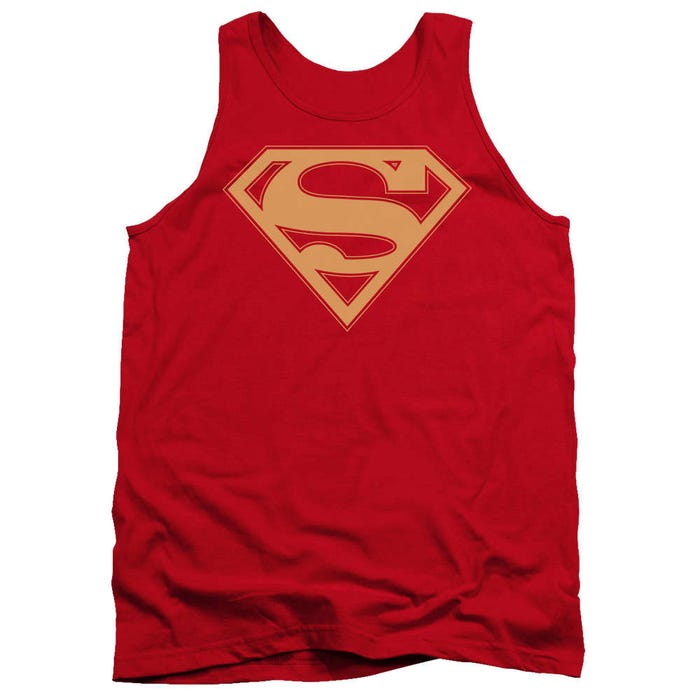 Superman Red And Gold Shield Tank Top