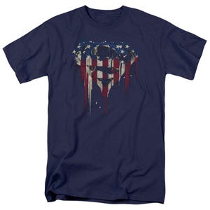 Superman Retro Bleeding Shield T-Shirt