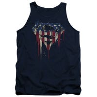 Superman Retro Bleeding Shield Tank Top