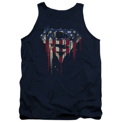 Superman Retro Bleeding Shield Tank Top