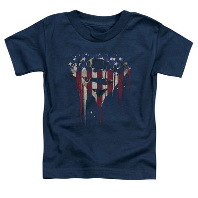 Superman Retro Bleeding Shield Toddler T-Shirt
