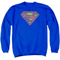 Superman Retro Logo Distressed Sweatshirt