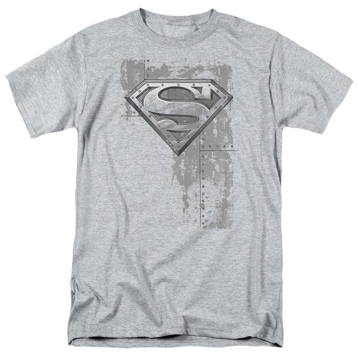 Superman Riveted Metal T-Shirt