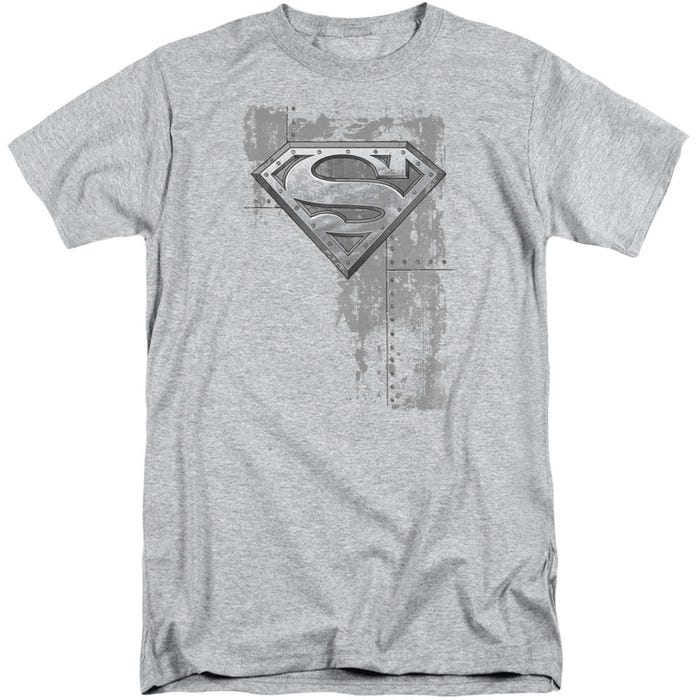 Superman Riveted Metal Tall T-Shirt