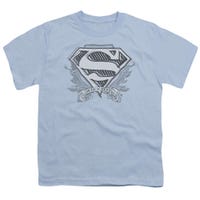 Superman Sketchy Crest Shield Kids T-Shirt
