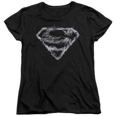Superman Smoking Shield Womens T-Shirt